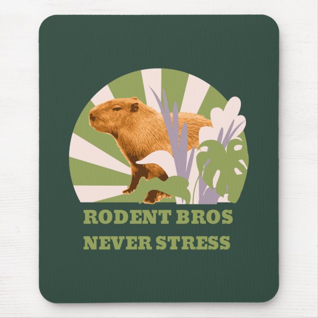 Rodent Bros Never Stress Capybara Mouse Mat (Front)