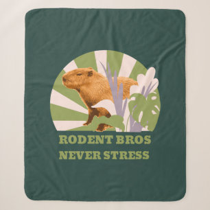 Rodent Bros Never Stress Capybara Sherpa Blanket