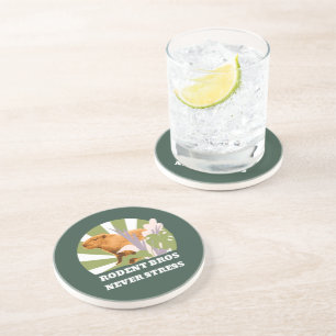 Rodent Bros Never Stress Funny Capybara Coaster