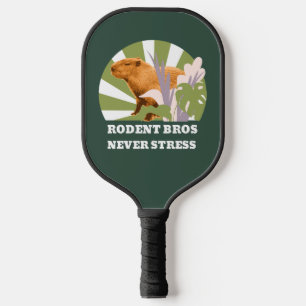 Rodent Bros Never Stress Funny Capybara Pickleball Paddle