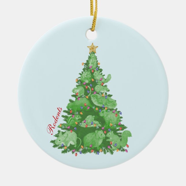 Rodent Christmas Tree Ornament (Front)