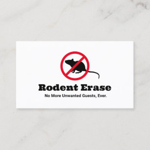 Rodent Control Rat Exterminator  Business Card