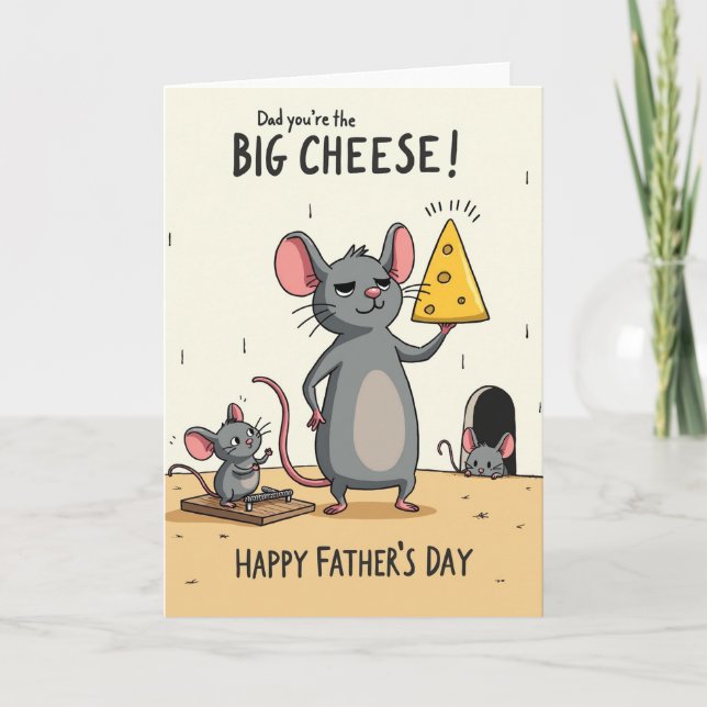 Rodent Fathers Day Cheese Card (Front)