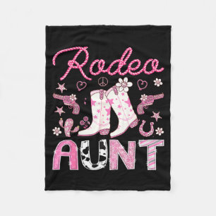 Rodeo Aunt Nk Cowgirl Western Coquette Birthday Gi Fleece Blanket