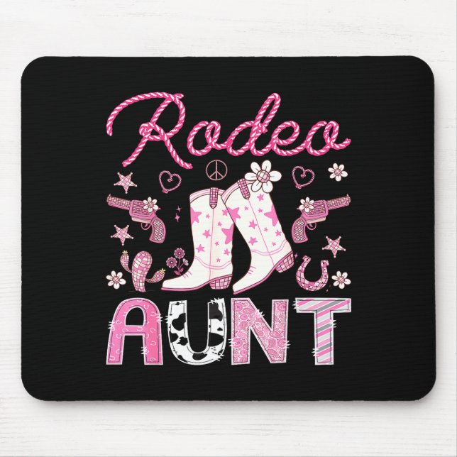 Rodeo Aunt Nk Cowgirl Western Coquette Birthday Gi Mouse Mat (Front)