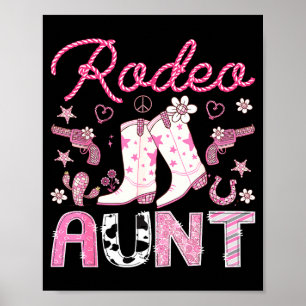 Rodeo Aunt Nk Cowgirl Western Coquette Birthday Gi Poster
