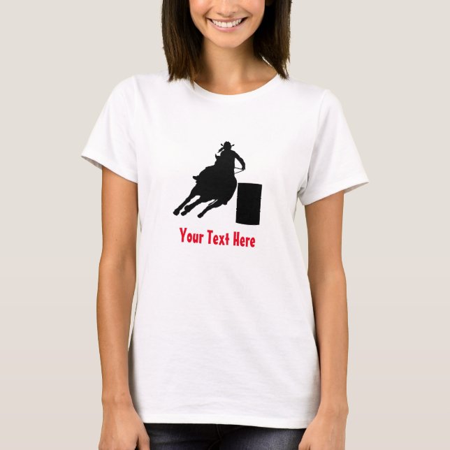 Rodeo Barrel Racing Silhouette T-Shirt (Front)