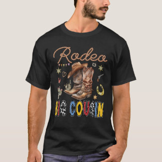 Rodeo Big Cousin Western Cowboy Birthday Matching T-Shirt
