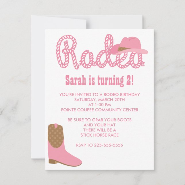 Rodeo Birthday Invitation (Front)