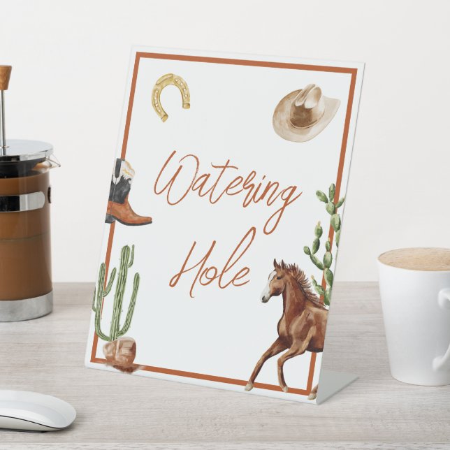 Rodeo Birthday Watering Hole Water Station Sign (In SItu)