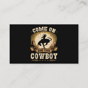Rodeo Bronc Riding Ride Your Cowboy Bucking Horse Business Card