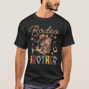 Rodeo Brother Western Cowboy Birthday Matching Fam T-Shirt