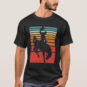 Rodeo Bucking Bronco Horse Retro Style T-Shirt