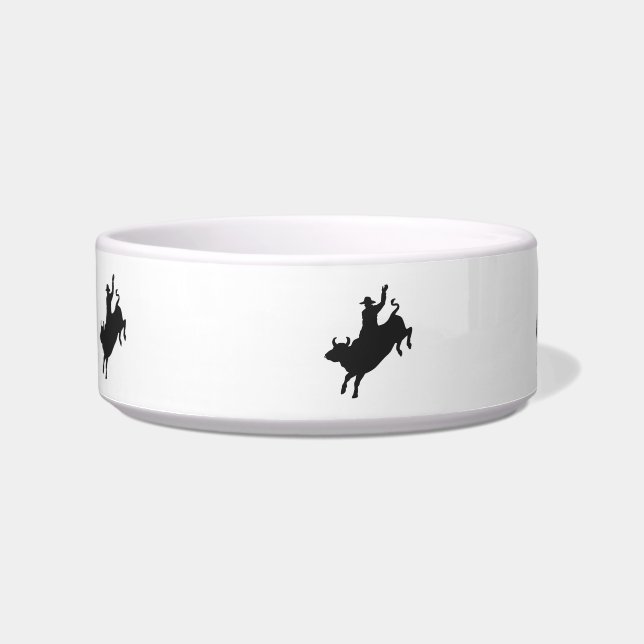 Rodeo Bull Ride silhouette Bowl (Front)
