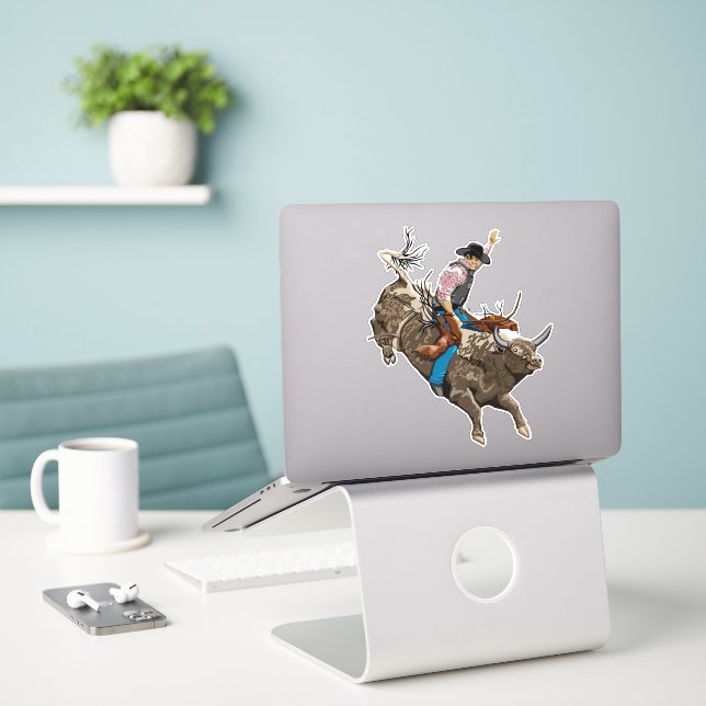 Rodeo bull rider (Laptop On Desk)