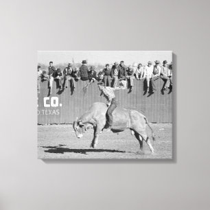 Rodeo Bull Rider, 1940 Canvas Print