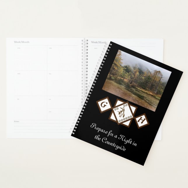 Rodeo Bull Rider and Longhorn Monogram Photo Planner (Display)