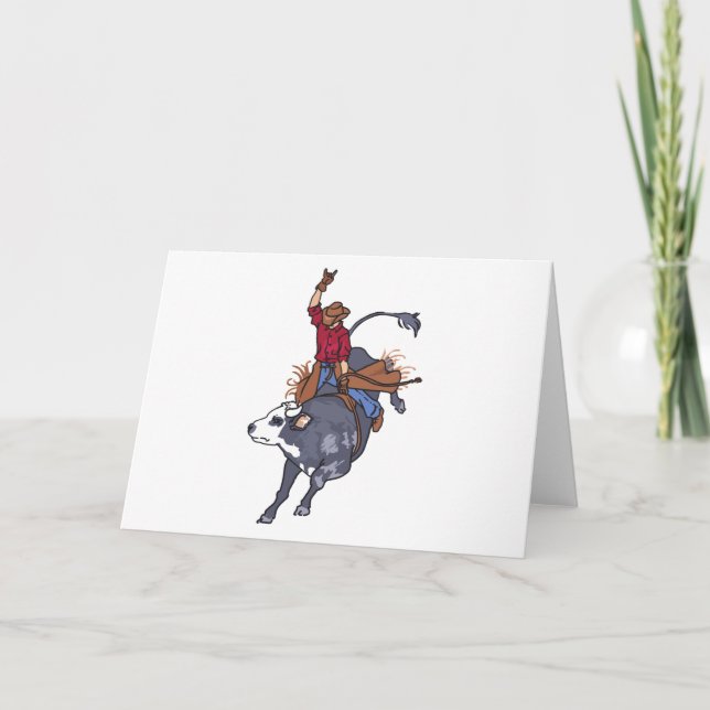 Rodeo Bull Rider Card (Front)
