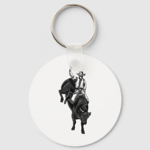 Rodeo Bull Rider For Cowboys Horseback Riding Hors Key Ring
