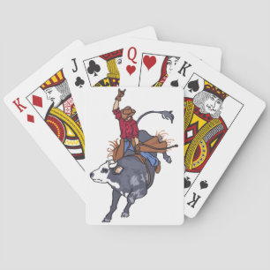 Rodeo Bull Rider Playing Cards