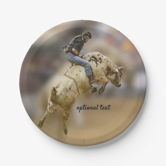 Rodeo Bullriding Paper Plate (Front)