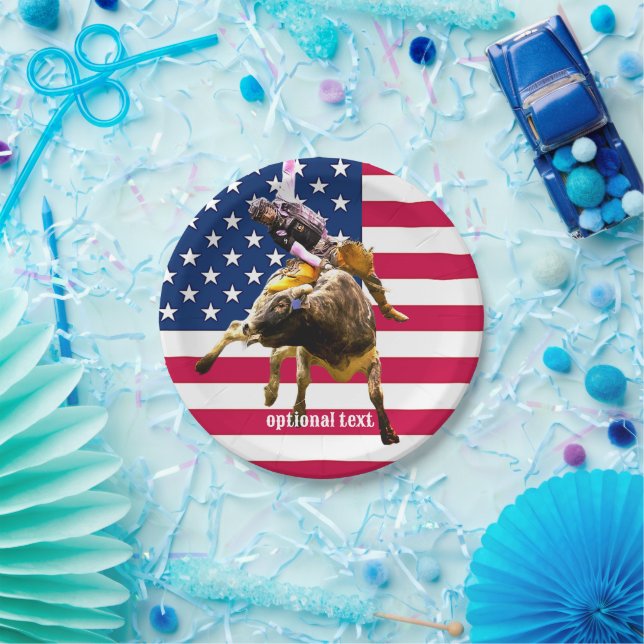 Rodeo Bullriding  Paper Plate (Party)