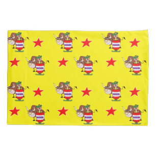 Rodeo Clown And Bull Personalise Pillow Case