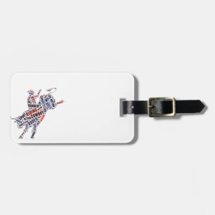 Rodeo competition luggage tag