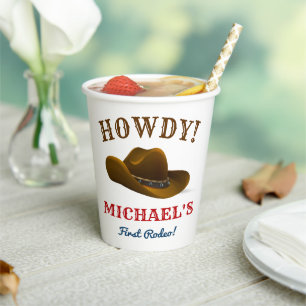 Rodeo Cowboy Birthday Party Cups