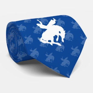 Rodeo Cowboy   deep blue Tie