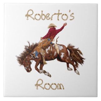 Rodeo Cowboy Kids Room Tile