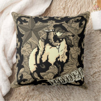 Rodeo Cowboy Mutton Bustin' Throw Pillow