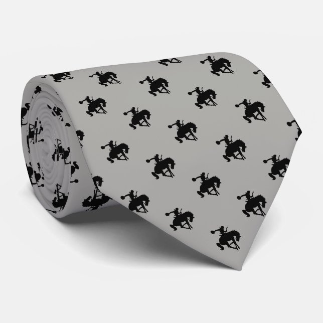 Rodeo Cowboy Pattern | Grey Tie (Rolled)