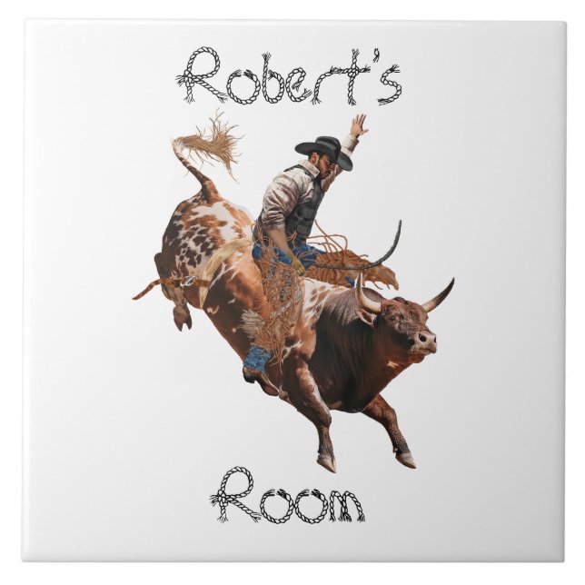Rodeo Cowboy Room  Tile (Front)