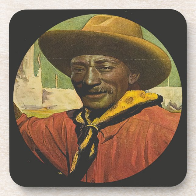 Rodeo Cowboy Steer Wrestling Coasters (Front)