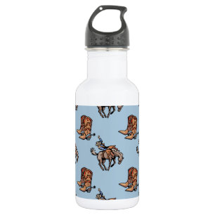 Rodeo Cowboy, Western Boots, Horse, Country 532 Ml Water Bottle