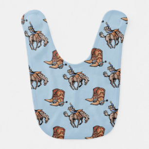 Rodeo Cowboy, Western Boots, Horse, Country Bib