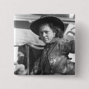 Rodeo Cowgirl: 1940 15 Cm Square Badge