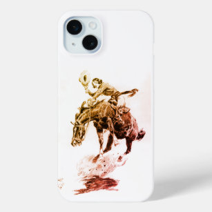Rodeo Cowgirl (by C.M. Russell) iPhone 15 Mini Case