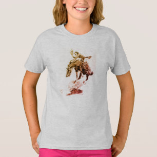 Rodeo Cowgirl (by C.M. Russell) T-Shirt