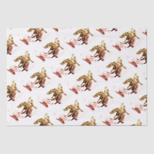 Rodeo Cowgirl (by C.M. Russell) Tissue Paper