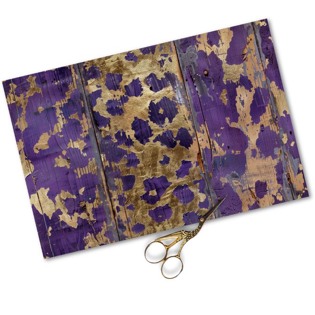Rodeo Cowgirl Glam Purple Leopard Print  Tissue Paper (Creator Uploaded)