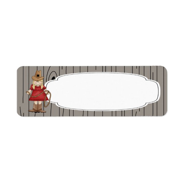 Rodeo Cowgirl Label (Front)