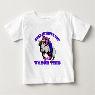 Rodeo Cowgirl Mutton Bustin" Sippy Watch This Baby T-Shirt