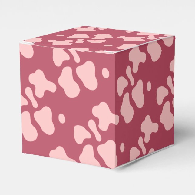 Rodeo Cowgirl Pink cowprint baby Shower Favour Box (Front Side)
