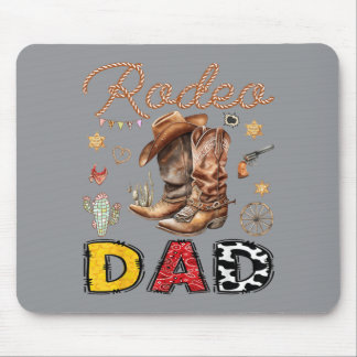 Rodeo Dad Western Cowboy Funny Birthday Boy Party Mouse Mat