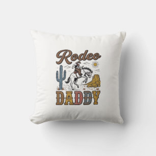 Rodeo Daddy Vintage Western Cowboy Shirt Design_1 Cushion