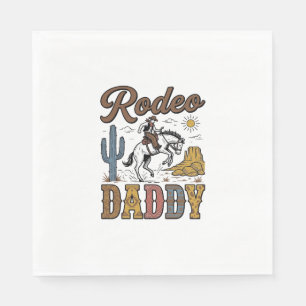 Rodeo Daddy Vintage Western Cowboy Shirt Design_1 Napkin