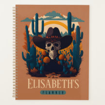 Rodeo desert cowbow skull notebook