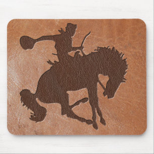 Rodeo Embossed Leather Mouse Mat
